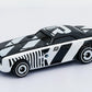 Hot Wheels 2025 - Collector # 061/250 - HW Art Cars 6/10 - Hi-Roller II - White with Black Stripes / "R" on Roof - USA Card