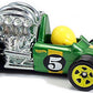 Hot Wheels 2018 - Collector # 014/365 - Legends of Speed 1/10 - Head Starter - Green / #5 - Yellow 5 Spoke Wheels - USA 50th Card