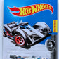 Hot Wheels 2017 - Collector # 324/365 - Super Chromes 8/10 - Hi-Tech Missile - Chrome Body / Blue Windows - USA Card