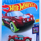 Hot Wheels 2018 - Collector # 162/365 - HW Glow Wheels 9/10 - New Model - Hi-Beam - Metalflake Dark Red - International Card