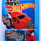 Hot Wheels 2014 - Collector # 006/250 - HW City / HW City Works - Hiway Hauler 2 - Red Cab / Blue Box - Black PR5 Wheels - USA Card