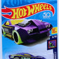 Hot Wheels 2018 - Collector # NONE - HW Glow Wheels 6/10 - Treasure Hunts - Hollowback - Purple / Circle Flame Logo on Sides - USA 50th Card