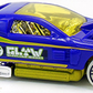 Hot Wheels 2018 - Collector # NONE - HW Glow Wheels 6/10 - Treasure Hunts - Hollowback - Purple / Circle Flame Logo on Sides - USA 50th Card