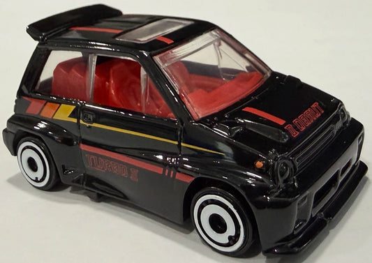 Hot Wheels 2026 - Collector # 105/250 - Compact Kings 4/10 - '85 Honda City Turbo II - Black - White Aero Disc Wheels - USA '2026' Card
