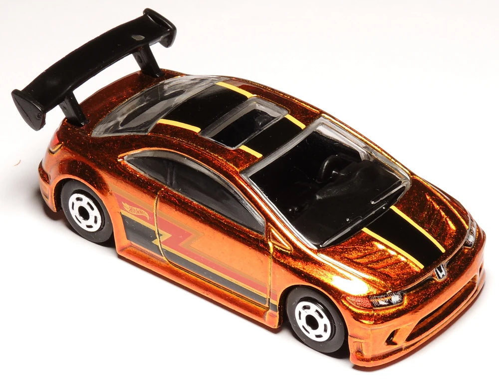 Hot Wheels 2025 - Theme - Mix 1 - The Hot Ones 5/8 - Honda Civic Si - Spectraflame Orange - Hot Ones Wheels - Target Exclusive - Retro Blister Card
