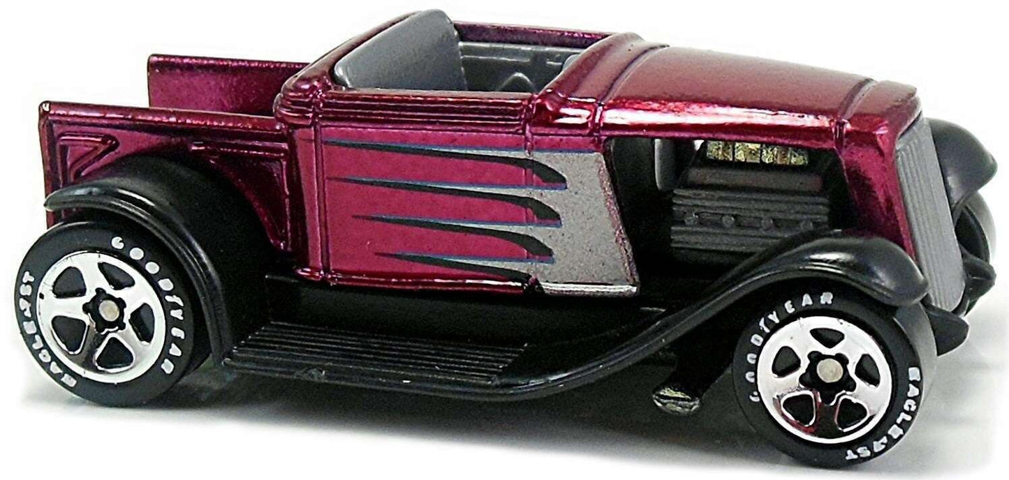 Hot Wheels 2006 - Classics Series 2 # 23/30 - Hooligan - Spectraflame Dark Magenta - 5 Spokes with Good Year Tires - Metal/Metal - Limited Edition