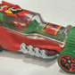 Hot Wheels 2025 - Collector # 197/250 - Fast Foodie 5/5 - New Model - Hot Wheengs - Red - Green Interior - Clear Hot Sauce Bottle - Green Tires with Red Chrome ID Wheels - International Card