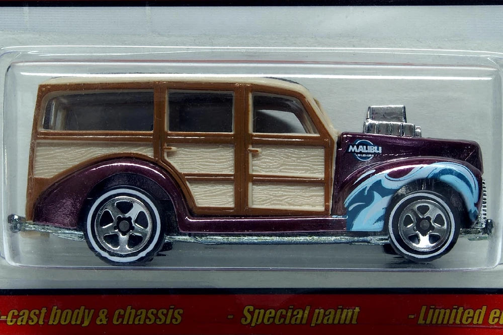 Hot Wheels 2005 - Classics Series 1 # 11/25 - 1940's Woodie - Spectraflame Purple - 5 Spokes with White Walls - Metal/Metal - Special Paint - Limited Edition