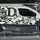 Hot Wheels 2023 - Collector # 064/250 - HW Art Cars 6/10 - Hot Wheels Ford Transit Connect - White / "D" - USA
