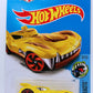 Hot Wheels 2017 - Collector # 142/365 - Street Beasts 9/10 - Howlin' Heat - Yellow Body / Brown Base - USA 'Month' Card a Walmart Exclusive