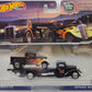 Hot Wheels 2023 - Premium / Car Culture / Team Transport # 60 - '33 Willys & Speed Waze - Black with Flames - Metal/Metal & Real Riders - Mix 4