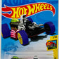 Hot Wheels 2021 - Collector # 019/250 - HW Art Cars 01/10 - Rigor Motor - Matte Black - Pink Base & Exhaust - Purple Tires on Yellow Skull Wheels - USA Card
