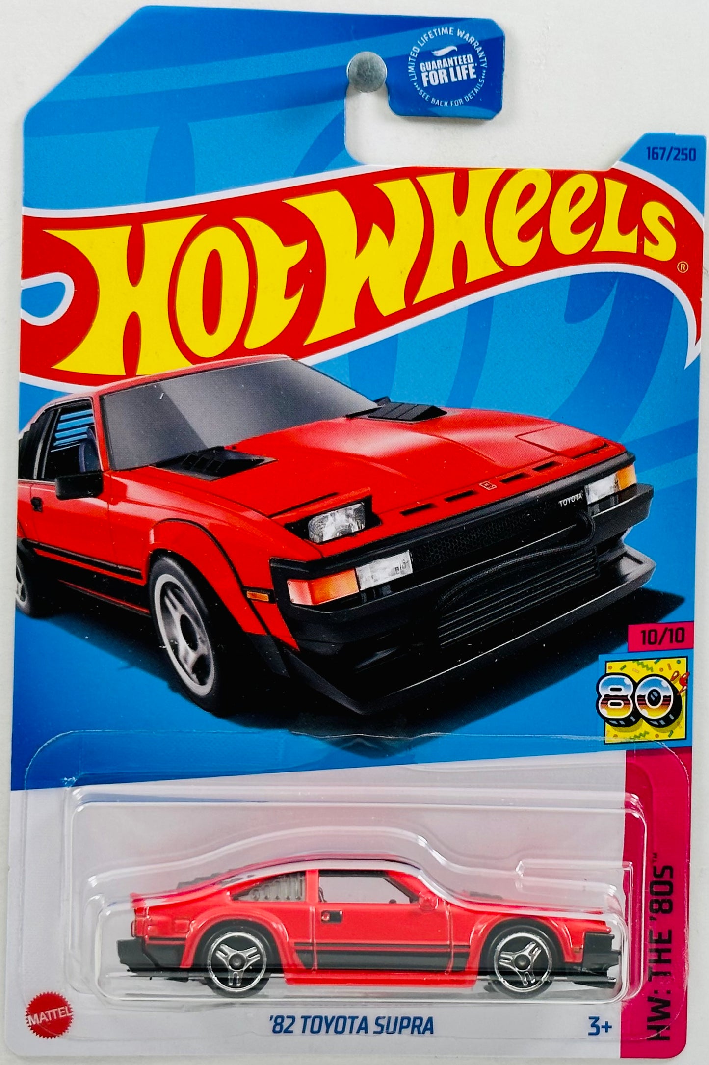 Hot Wheels 2023 - Collector # 167/250 - HW The '80s 10/10 - '82 Toyota Supra - Red - Black Stripes - USA