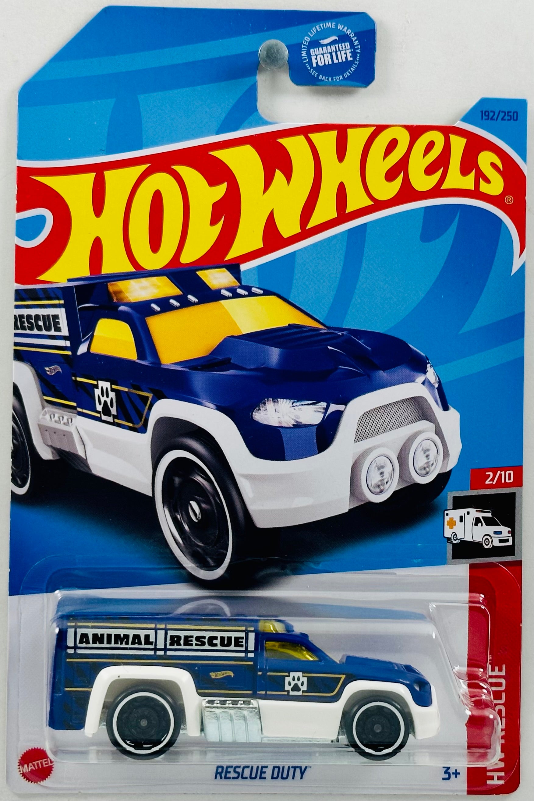Hot Wheels 2022 HW Rescue 7/10 - Rescue Duty Black Series Car 216/250, Mint Condition Collectible - View #4