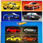 Hot Wheels 2023 - Euro 6 Pack Box Set - '19 Mercedes Benz A-Class, Aston Martin DB10, Porsche 934 Turbo RSR, 2020 Jaguar F-Type, 2019 Audi R8 Spyder & BMW 2002