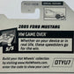 Hot Wheels 2019 - Collector # 044/250 - HW Game Over 5/5 - 2005 Ford Mustang - Black - '2' / Red &amp; White Stripes - White Rim / Black PR5 Wheels - USA Card with Factory Set Sticker