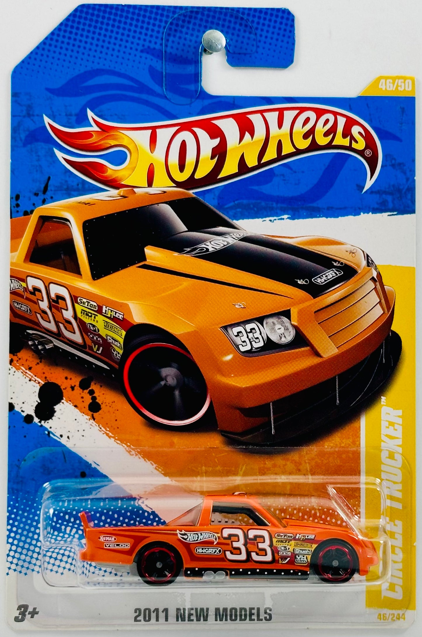 Hot Wheels 2011 - Collector # 046/244 - New Models 46/50 - Circle Trucker - Orange - USA