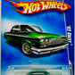 Hot Wheels 2008 - Collector # 076/172 - Stars 36/36 - '62 Chevy - Metalflake Green - PR5 Wheels - International Long Card