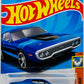 Hot Wheels 2023 - Collector # 166/250 - Muscle Mania 07/10 - '71 Plymouth GTX - Blue - Black Side Stripe & Hood Scoop - USA