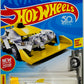 Hot Wheels 2018 - Collector # 145/365 - Super Chromes 10/10 / New Models - Rising Heat - Chrome & Yellow - USA '50th' Card