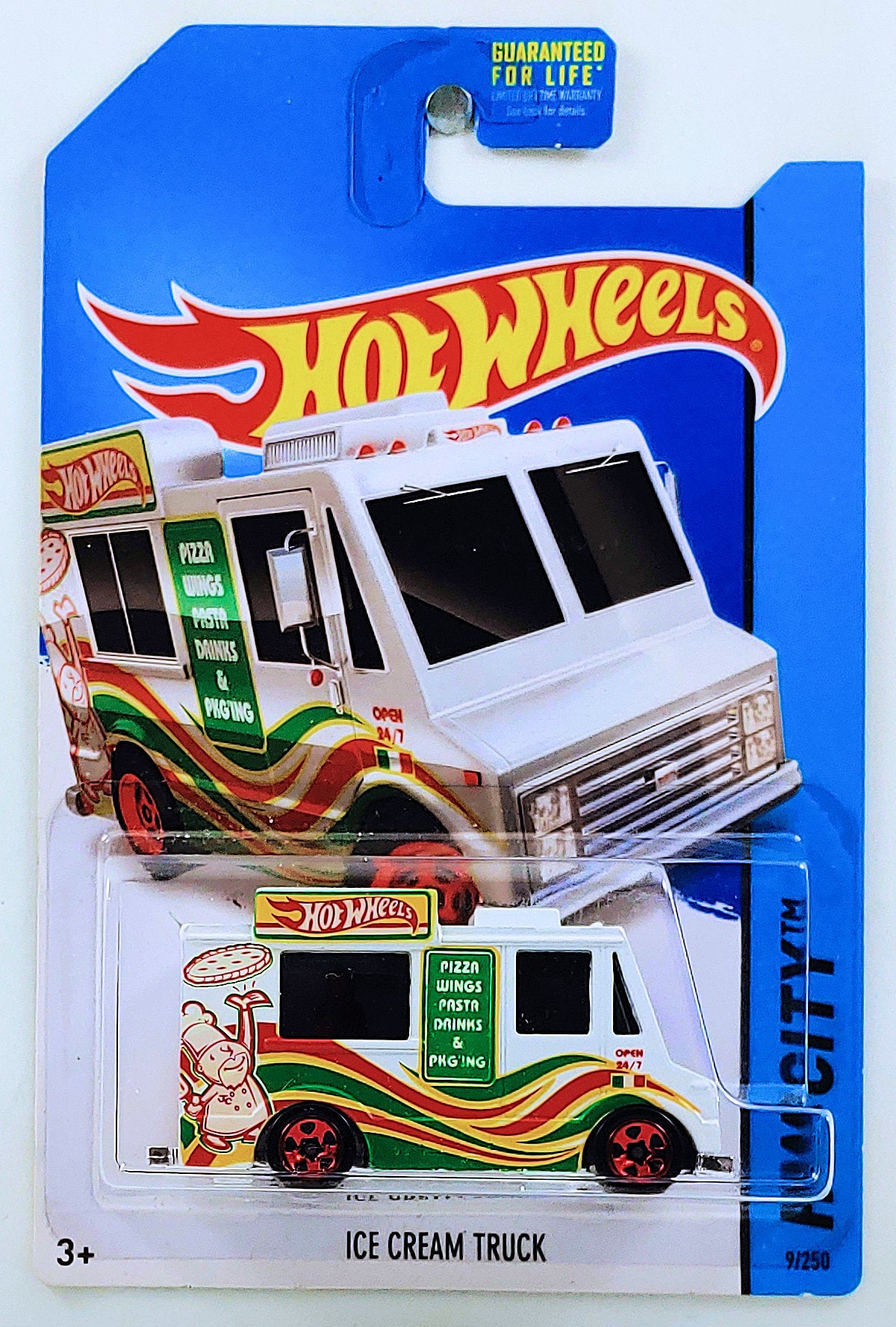 Hot Wheels 2014 - Collector # 009/250 - HW City / HW City Works - Ice Cream Truck - White - USA Card