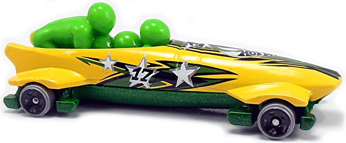 Hot Wheels 2017 - Collector # 240/365 - HW Daredevils 9/10 - Ice Shredder - Yellow - Green Riders - USA Card