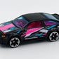 Hot Wheels 2025 - Theme / Neon Speeders 4/8 / Mix 2 - Toyota AE-86 Corolla - Glossy Black - Chrome Speeders 6-Spoke (NS6) Wheels - Walmart Exclusive
