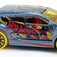 Hot Wheels 2014 - Collector # 121/250 - HW Off-Road / HW Daredevils / Treasure Hunts - Loop Coupe - Metalflake Gray / Circle Flame Logo on Rear Fender - Black 10 Spoke Wheels on Yellow Tires - USA Card