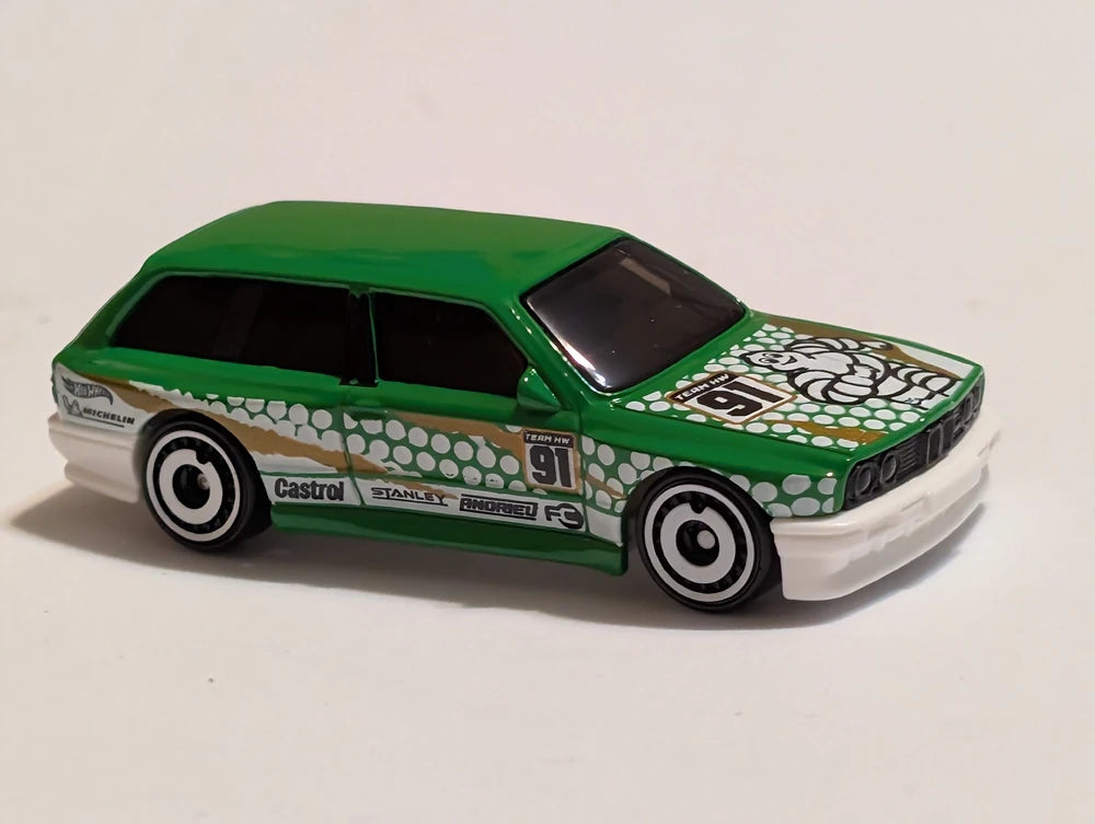 Hot Wheels 2025 - Collector # 245/250 - HW Wagons 5/5 - BMW M3 Wagon - Green / #91 - Aero Disc - USA Card