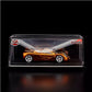 Hot Wheels 2024 - Mattel Creations / HWC - McLaren F1 - Spectraflame Dark Orange - Metal/Metal & Real Riders - Acrylic Display Box