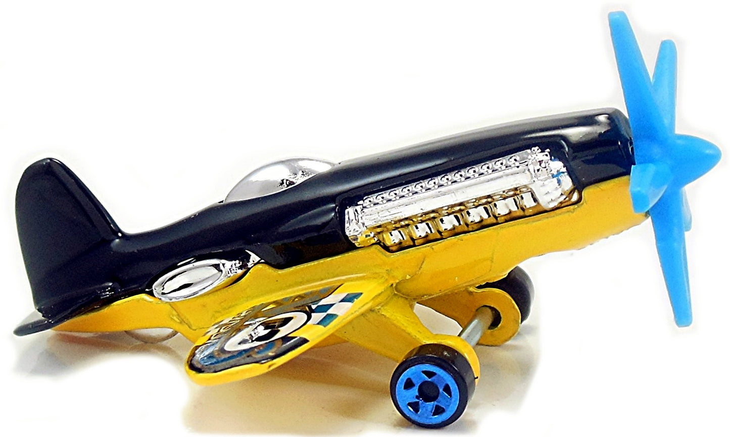 Hot Wheels 2018 - Collector # NONE - HW Daredevils 4/5 - Mad Propz - Black & Yellow - USA 50th Card