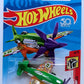 Hot Wheels 2018 - Collector # NONE - HW Daredevils 4/5 - Mad Propz - Green & Orange - USA '50th' Card