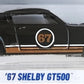 Hot Wheels 2025 - Collector # 161/250 - Mustang 60th 3/5 - '67 Shelby GT500 - Black / #67 / Gold & White Stripes - Muscle Car 5 Spoke Wheels - USA Card