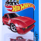 Hot Wheels 2014 - Collector # 021/250 - HW City / Night Burnerz - Mazda RX-7 - Red - M5 Wheels - Roll Bar - International Card