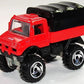 Hot Wheels 1999 - Collector # 1005 - Mercedes-Benz Unimog - Red - USA Blue Car Card