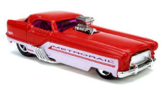 Hot Wheels 2001 - Collector # 160/240 - Metrorail (Drag Racing) - Red & White - USA Card