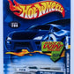Hot Wheels 2002 - Collector # 206/240 -  Metrorail Nash Metropolitan - Silver / Pursuit - USA 'Race & Win' Card