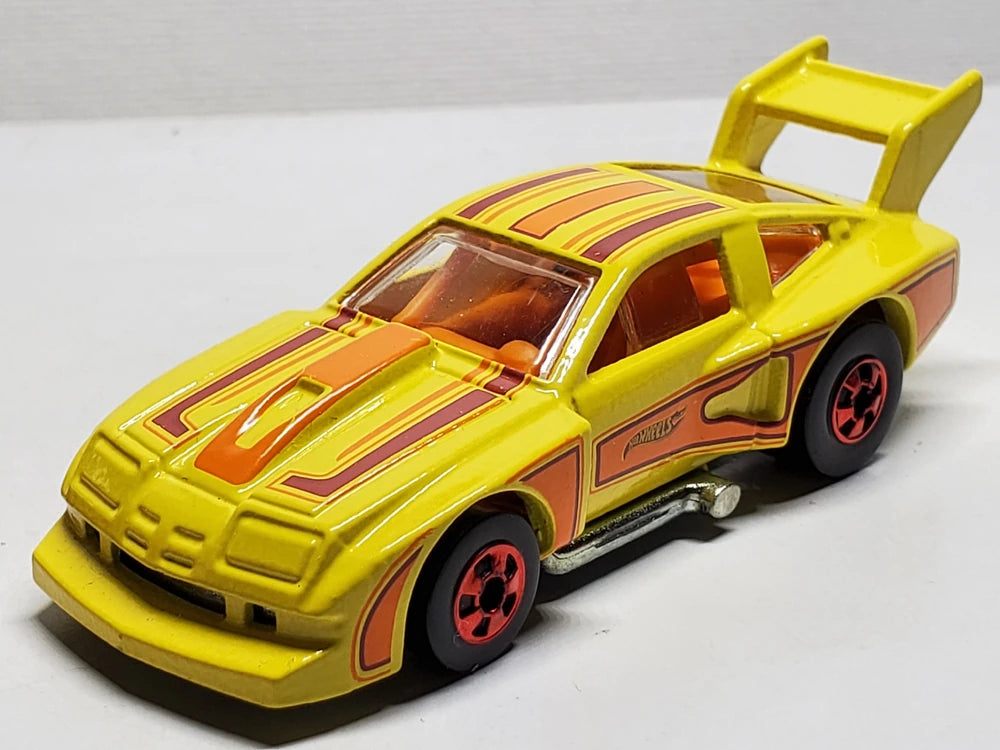 Hot Wheels 2013 Flying Customs Mix '76 Chevy Monza Yellow Red Orange Graphics Red Basic Wheels Metal/Metal Target Exclusive