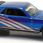 Hot Wheels 1999 - Collector # 1105 - Mustang MACH 1 - Metallic Blue - Lace Wheels - USA 'Angled' Card