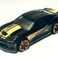 Hot Wheels 2025 - Theme / Neon Speeders 7/8 / Mix 2 - 2018 COPO Camaro SS - Glossy Black / Orange Stripes - Orange Chrome Speeders 6-Spoke (NS6) Wheels - Walmart Exclusive
