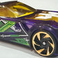 Hot Wheels 2025 - Collector # 013/250 - X-Raycers 1/10 - Nerve Hammer - Purple / Yellow Windows - USA 'Let's Race' Card