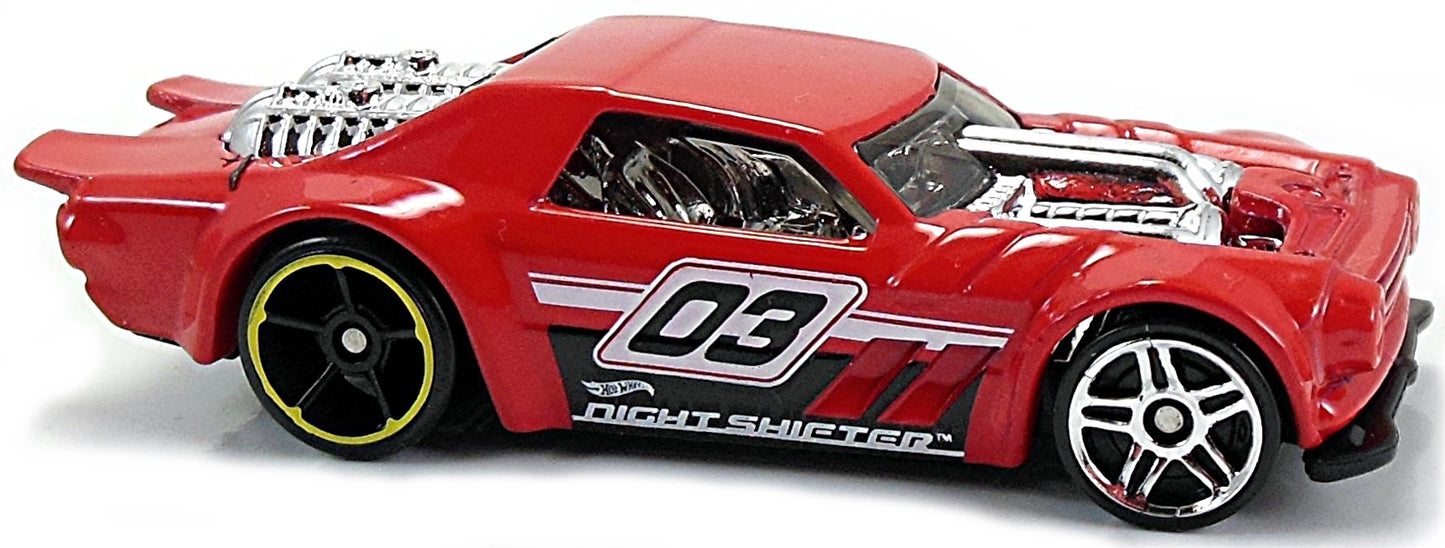 Hot Wheels 2017 - Collector # 121/365 - Legends of Speed 8/10 - Night Shifter - Red / #03 - USA Card
