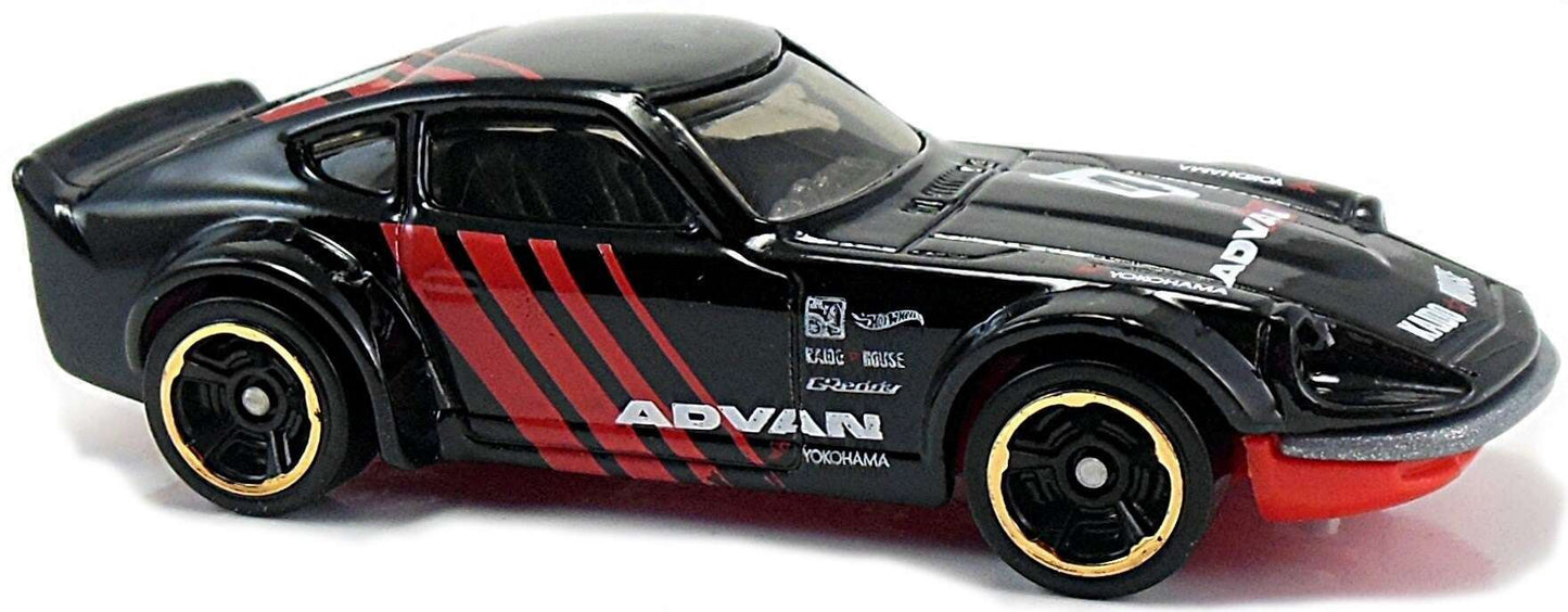 Hot Wheels 2017 - Collector # 357/365 - Nightburnerz 3/10 - Nissan Fairlady Z - Black / ADVAN - USA 'Month' Card a Walmart Exclusive