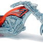 Hot Wheels 2011 - Collector # 064/244 - Treasure Hunts 14/15 - OCC Splitback (Motorcycle, Chopper) - Orange - 3 Spokes - USA Card