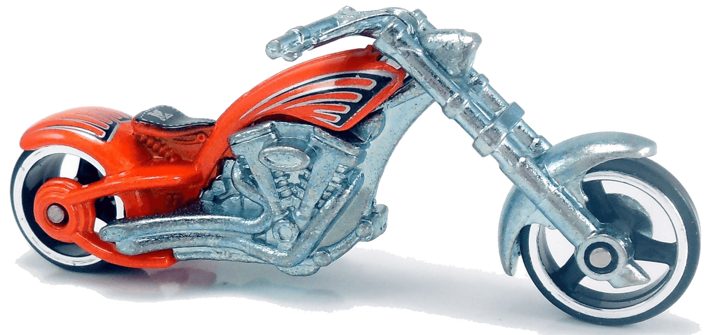 Hot Wheels 2011 - Collector # 064/244 - Treasure Hunts 14/15 - OCC Splitback (Motorcycle, Chopper) - Orange - 3 Spokes - USA Card