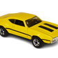 Hot Wheels 1995 - Collector # 267 - New Paint Style - Olds 442 W-30 - Yellow - BW - Chrome Base - USA Blue Card