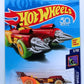 Hot Wheels 2018 - Collector # 134/365 - HW Glow Wheels 7/10 - Ollie Rocket - Metalflake Red - USA 50th Card