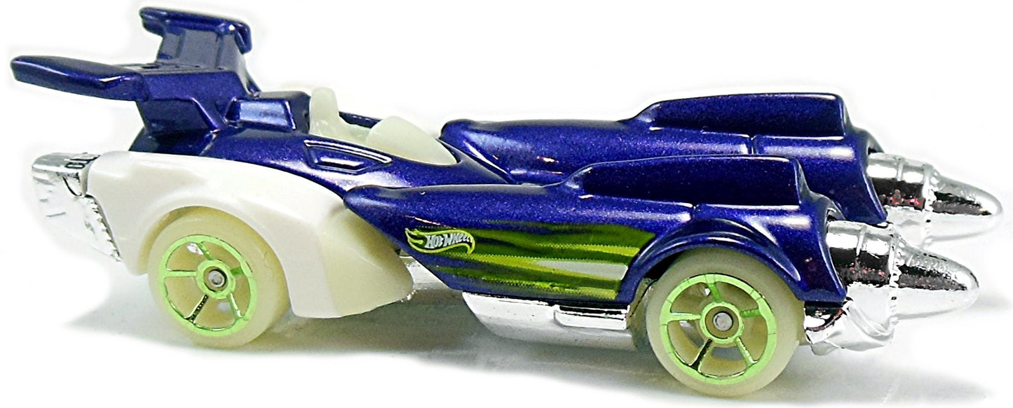 Hot Wheels 2017 - Collector # 293/365 - HW Glow Wheels 7/10 - Ollie Rocket - Metalflake Purple - USA Card