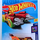 Hot Wheels 2018 - Collector # 134/365 - HW Glow Wheels 7/10 - Ollie Rocket - Metalflake Red - International Card