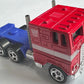 Hot Wheels 2025 - Collector # 104/250 - HW Screen Time 6/10 - New Models - Optimus Prime - Red / Blue - Retro Slot Wheels - USA 'Transformers' Card